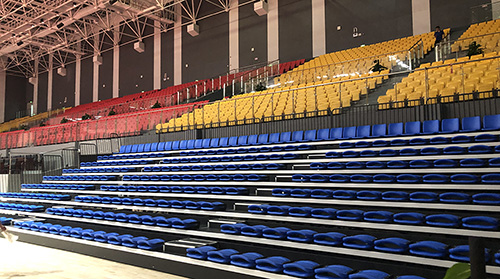 韶關體育公園-廣東省第十三屆中學生運動會主場館看臺座椅安裝完畢